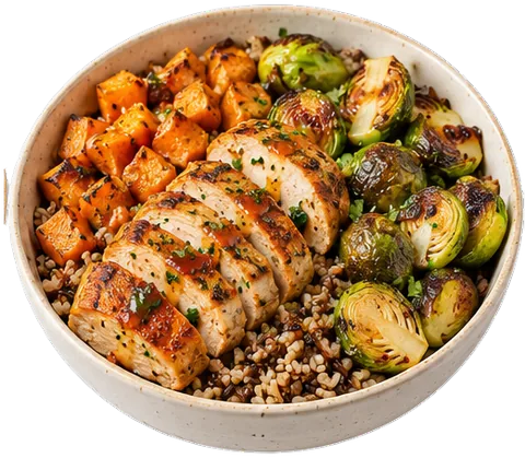 Harvest Chicken Bowls with its ingredients
