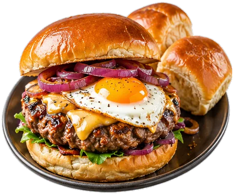 Hawaiian Burgers with its ingredients