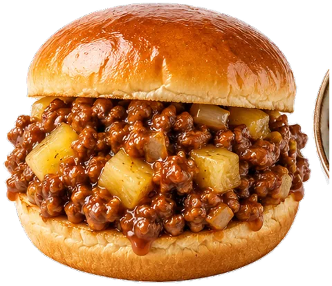 Hawaiian Sloppy Joes with its ingredients