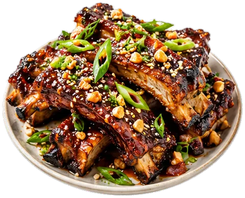 Hoisin Sticky Ribs with its ingredients