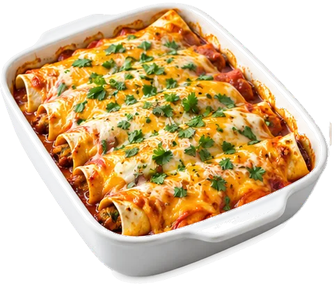 Honey Lime Chicken Enchiladas with its ingredients