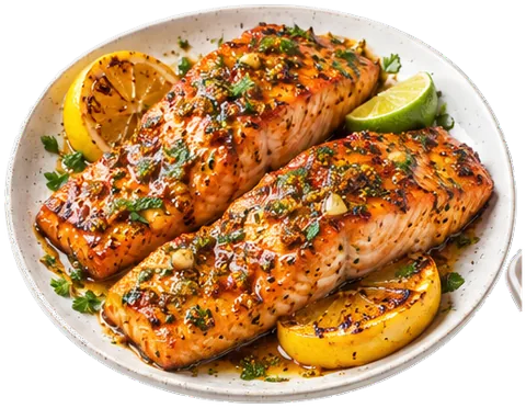 Honey Mustard Salmon with its ingredients