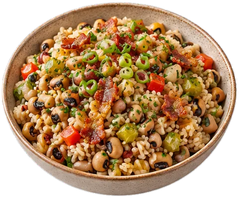 Hoppin John with its ingredients