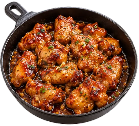 Hot Honey Chicken with butter with its ingredients