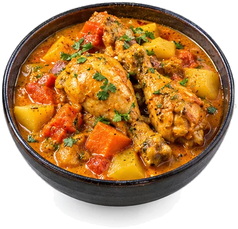 Instant Pot Chicken Curry with its ingredients