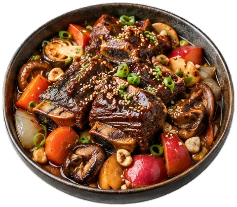 Instant Pot Korean Short Ribs with its ingredients