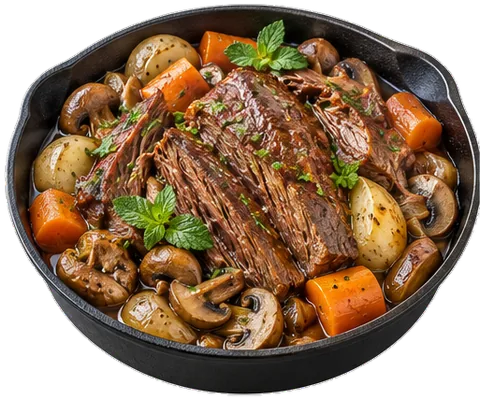 Instant Pot Pot Roast with its ingredients