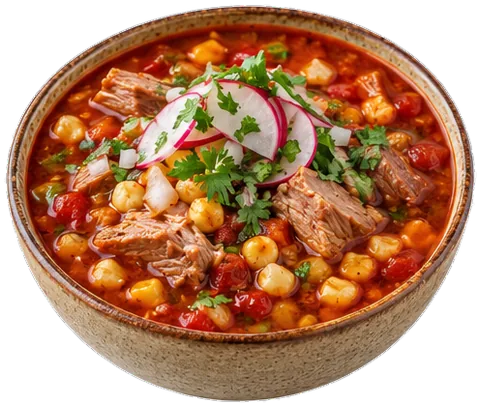 Instant Pot Pozole with its ingredients