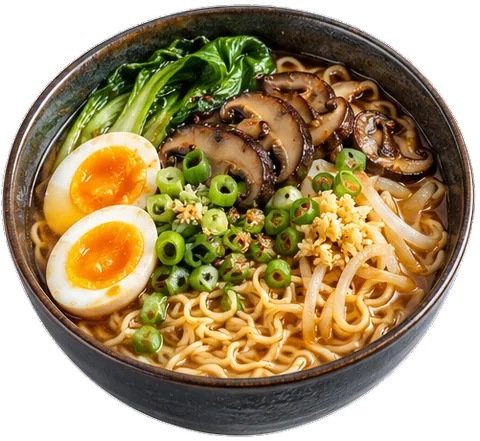 Instant Pot Ramen Bowls with its ingredients