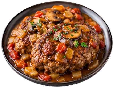 Instant Pot Salisbury Steak with ground beef with its ingredients