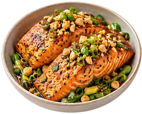 Instant Pot Salmon with its ingredients