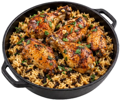 Instant Pot Soy Sauce Chicken and Rice with its ingredients