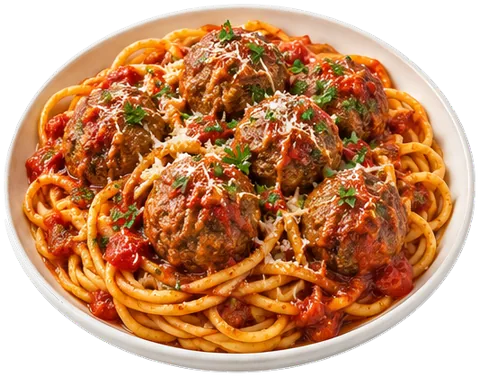 Instant Pot Spaghetti Meatballs with its ingredients