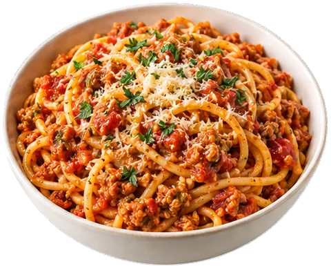 Instant Pot Turkey Spaghetti with its ingredients