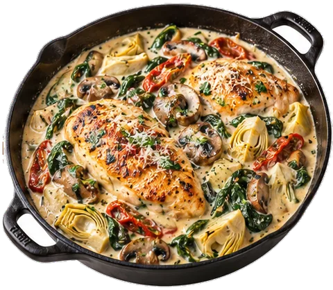 Instant Pot Tuscan Chicken with its ingredients