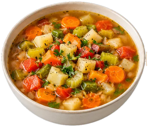 Instant Pot Vegetable Soup with its ingredients