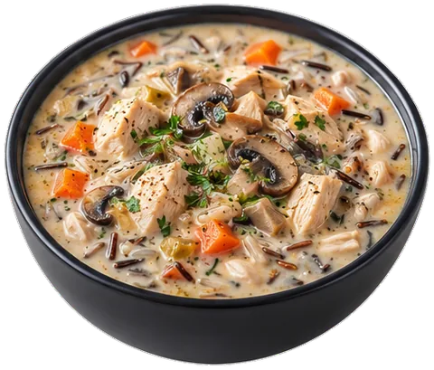 Instant Pot Wild Rice Soup with its ingredients