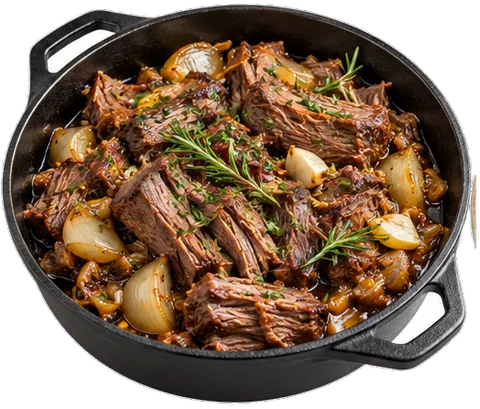 Italian Beef Roast with its ingredients
