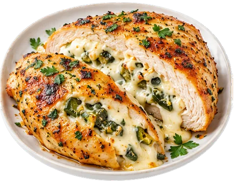 Jalapeño Stuffed Chicken with its ingredients