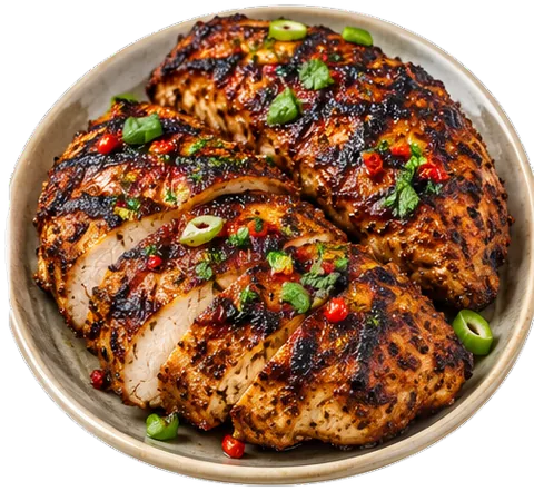Jerk Chicken Breasts with its ingredients