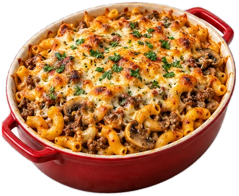 Johnny Marzetti Casserole with its ingredients