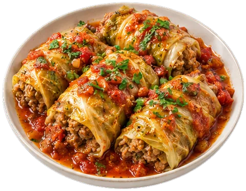 Keto Cabbage Rolls with its ingredients