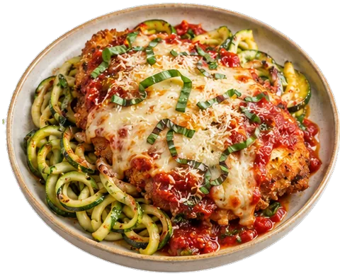 Keto Chicken Parmesan with its ingredients