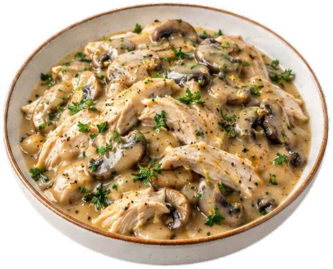 Leftover Turkey in Gravy with its ingredients
