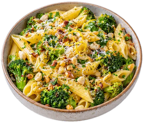 Lemon Broccoli Pasta with its ingredients