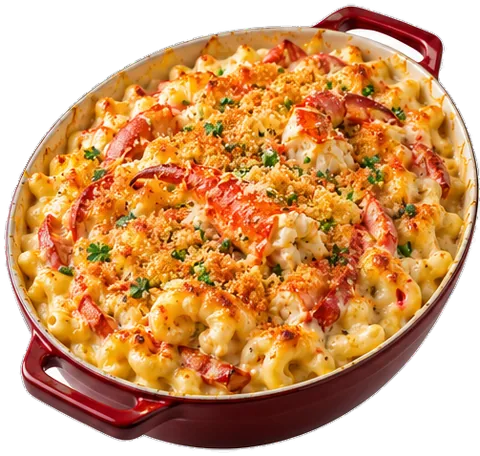 Lobster Mac and Cheese with its ingredients