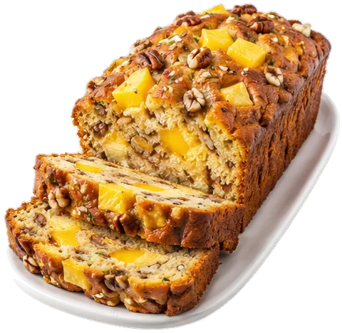 Mango Bread with its ingredients