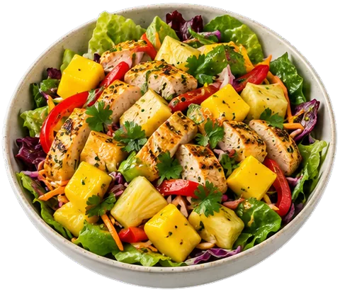 Mango Chicken Salad with its ingredients