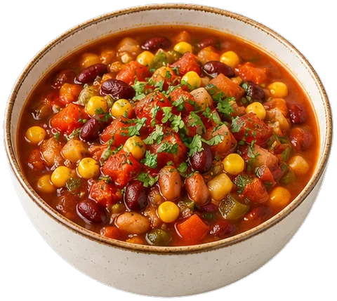 Mexican Minestrone Soup with its ingredients