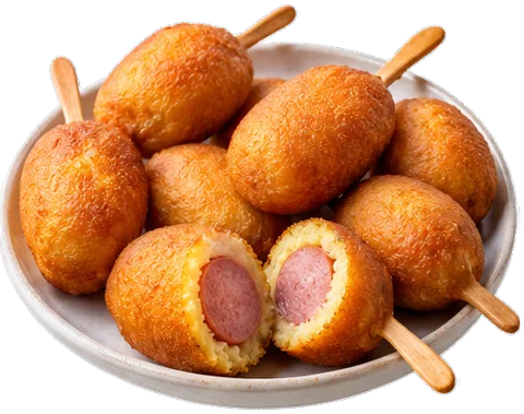 Mini Corn Dogs with its ingredients