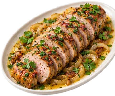 Mojo Pork Tenderloin with its ingredients