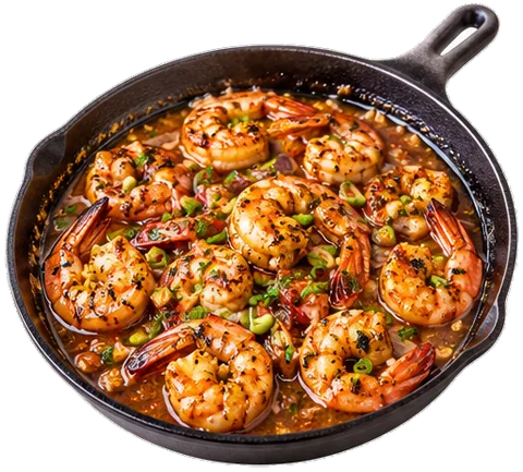 New Orleans Barbecue Shrimp with its ingredients