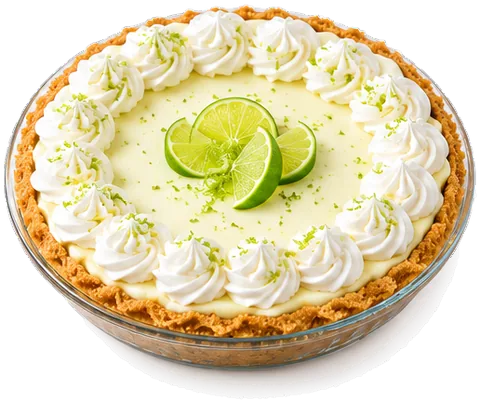 No-Bake Key Lime Pie with its ingredients