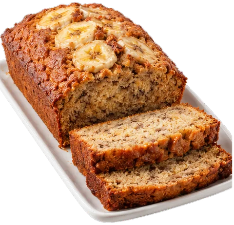 Oat Flour Banana Bread with its ingredients