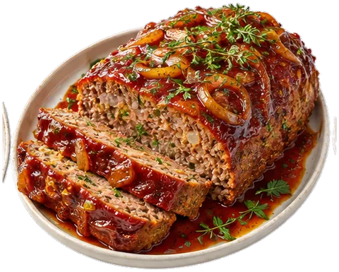 Onion Soup Meatloaf with its ingredients