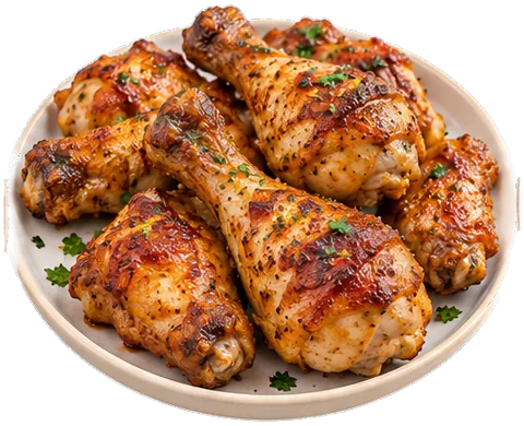 Oven-Fried Chicken Drumsticks with its ingredients