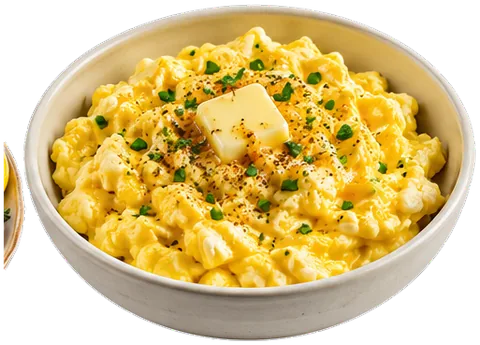 Oven Scrambled Eggs with its ingredients