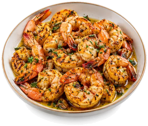Pan-Seared Shrimp with its ingredients