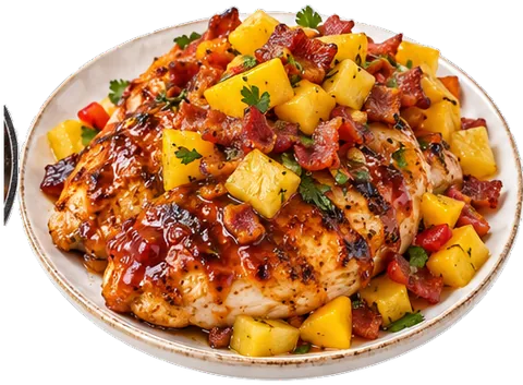 Pineapple BBQ Chicken Breast with its ingredients
