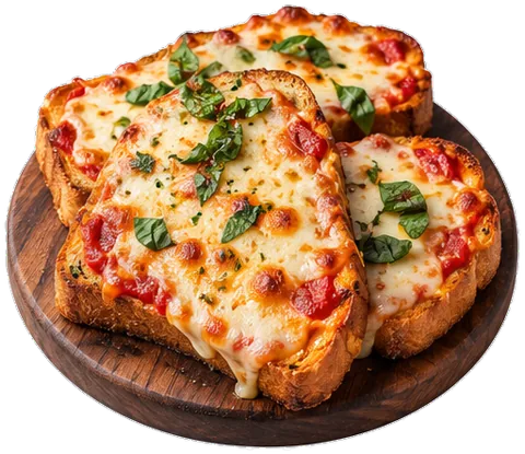 Pizza Bread with its ingredients