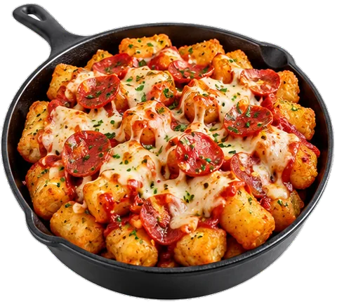 Pizza Tater Tots with its ingredients