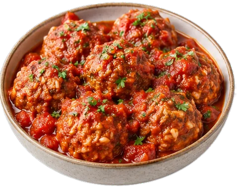 Porcupine Meatballs with its ingredients