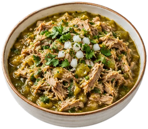Pork Chile Verde Filling with its ingredients