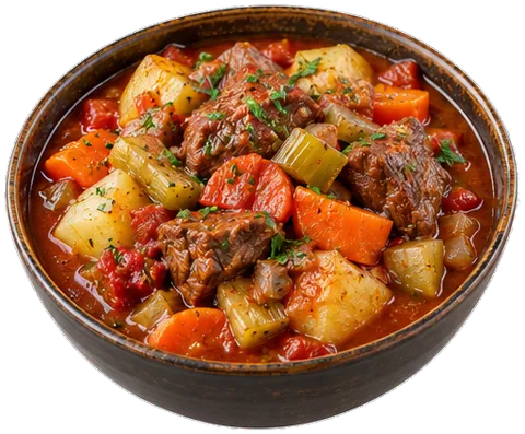 Pressure Cooker Beef Stew with its ingredients