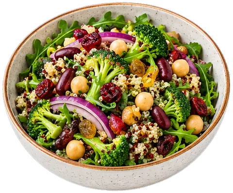 Quinoa Arugula Salad with its ingredients