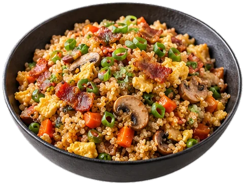 Quinoa Fried Rice with its ingredients